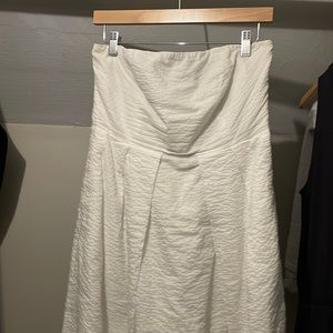 JCrew White Strapless Dress